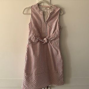 Vineyard Vines Firework Seersucker Tie-Front Dress